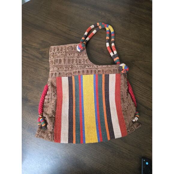 Buzhiyun Women Hippie Boho Chic Hobo Handbag Shoulder Bag Knit Embroidery Large - Picture 2 of 16